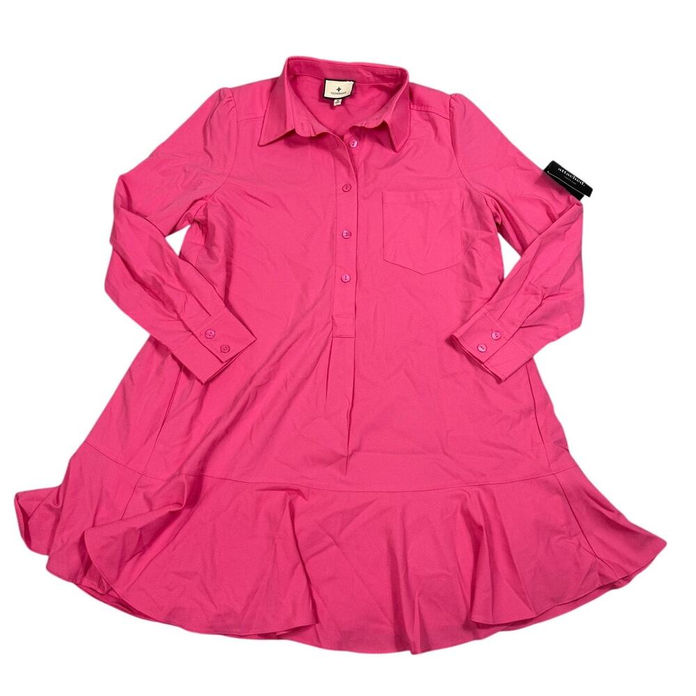Tuckernuck Pink Callahan Long Sleeve Dress Womens Size M NWT